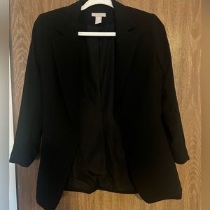 H&M 3/4 sleeve black blazer size xs